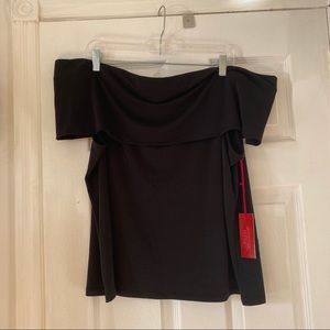 Off the shoulder black top